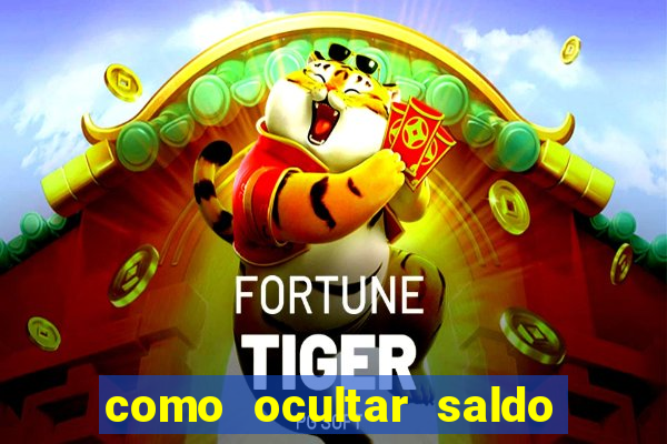 como ocultar saldo na betfair